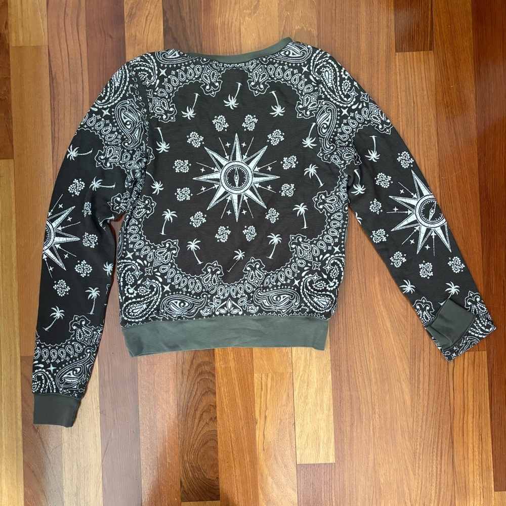 Wildfox Black and White Patterned Crew Neck Sweater - Picture 3 of 5